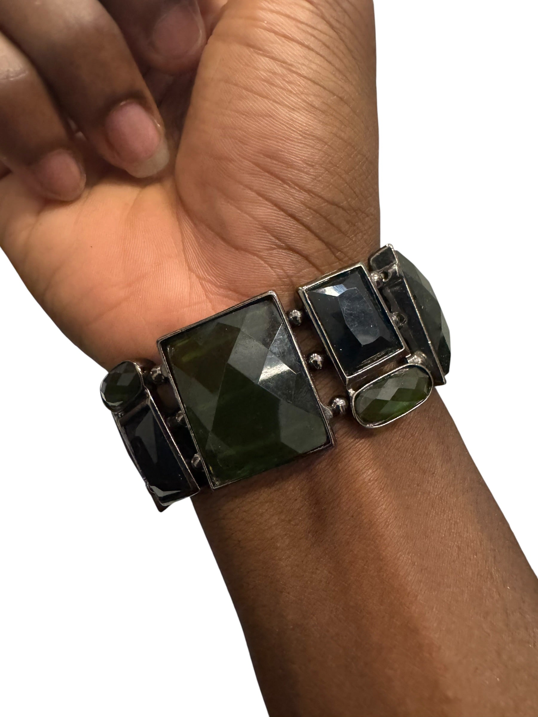 Green giant gem stone bracelet
