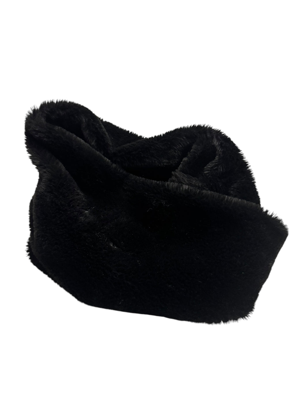 Black Fur Scarf Neck Warmer