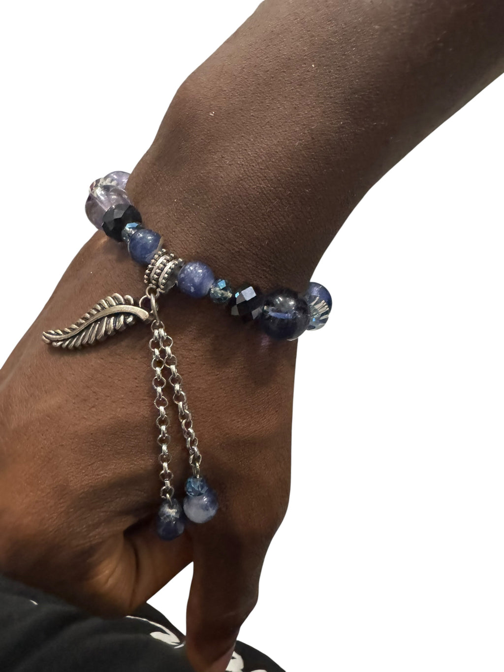 Blue Native feather bracelet