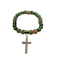 Green Orange cross bracelet