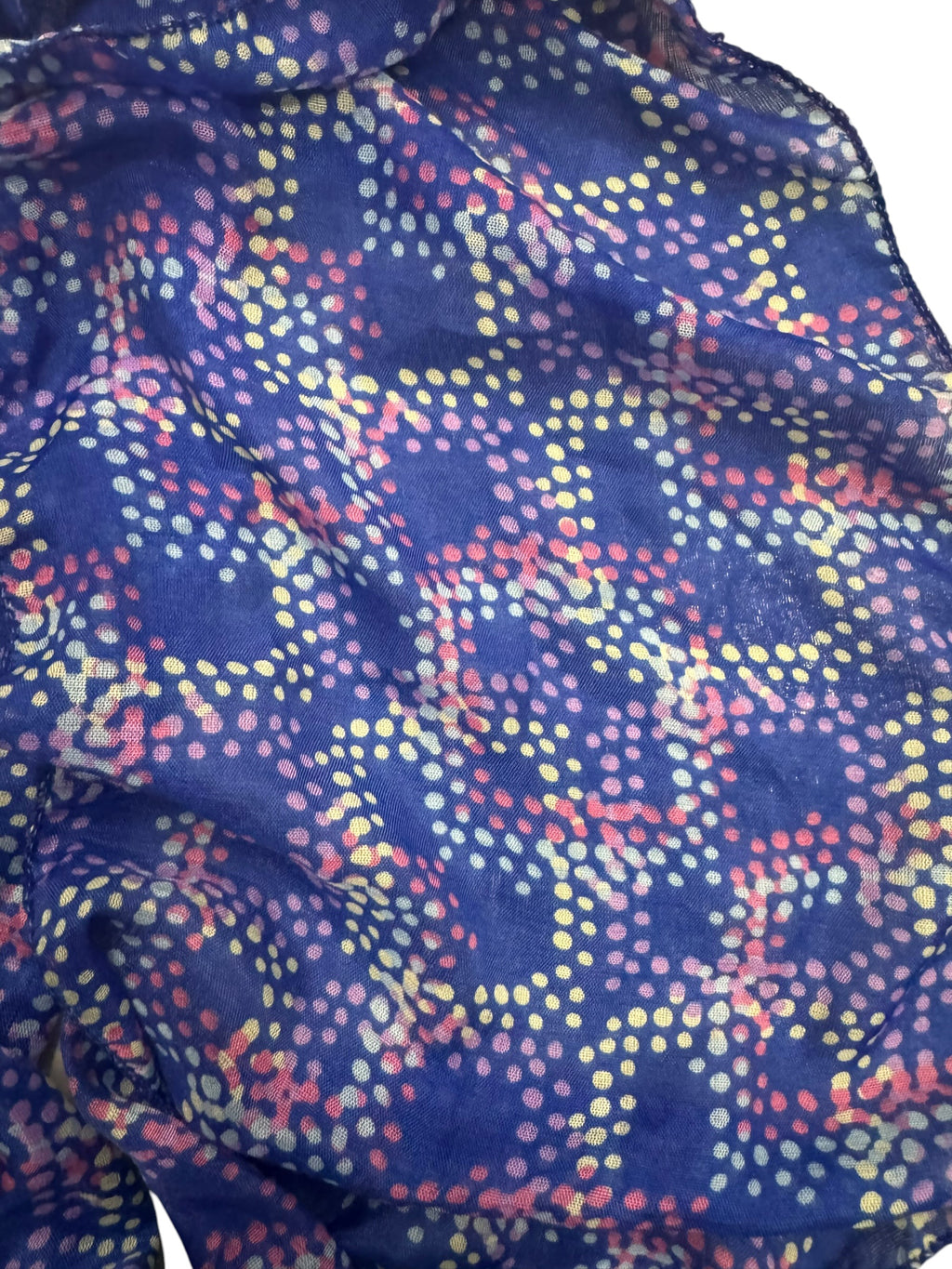 Blue & Pink Polkadot Scarf