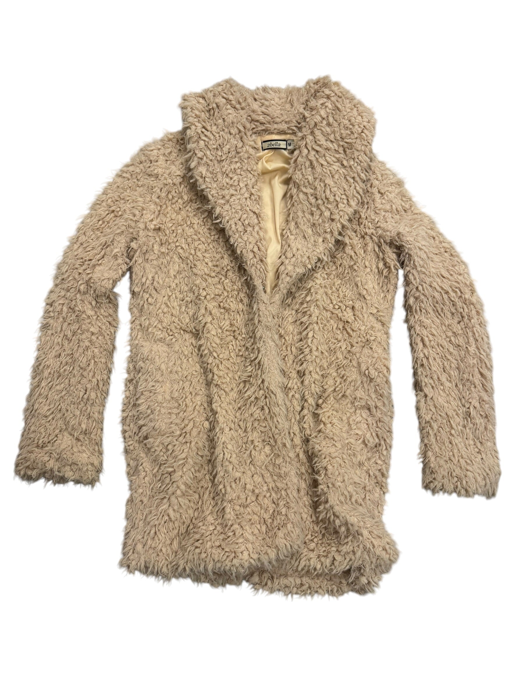 2bella Beige Fur Coat