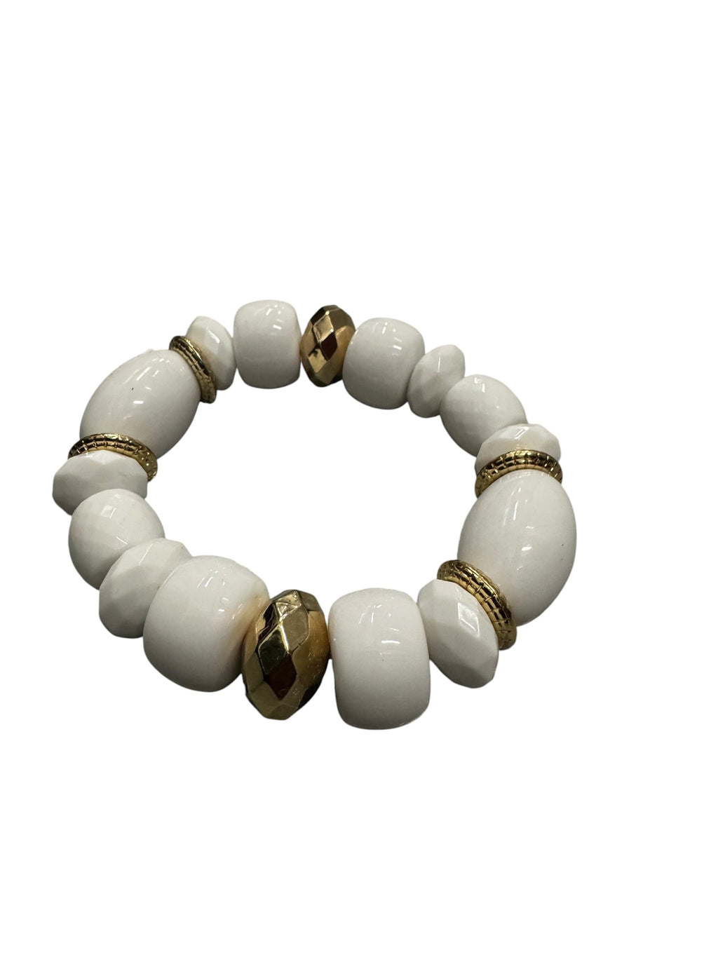 Giant white and gold bracelet