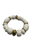 Giant white and gold bracelet