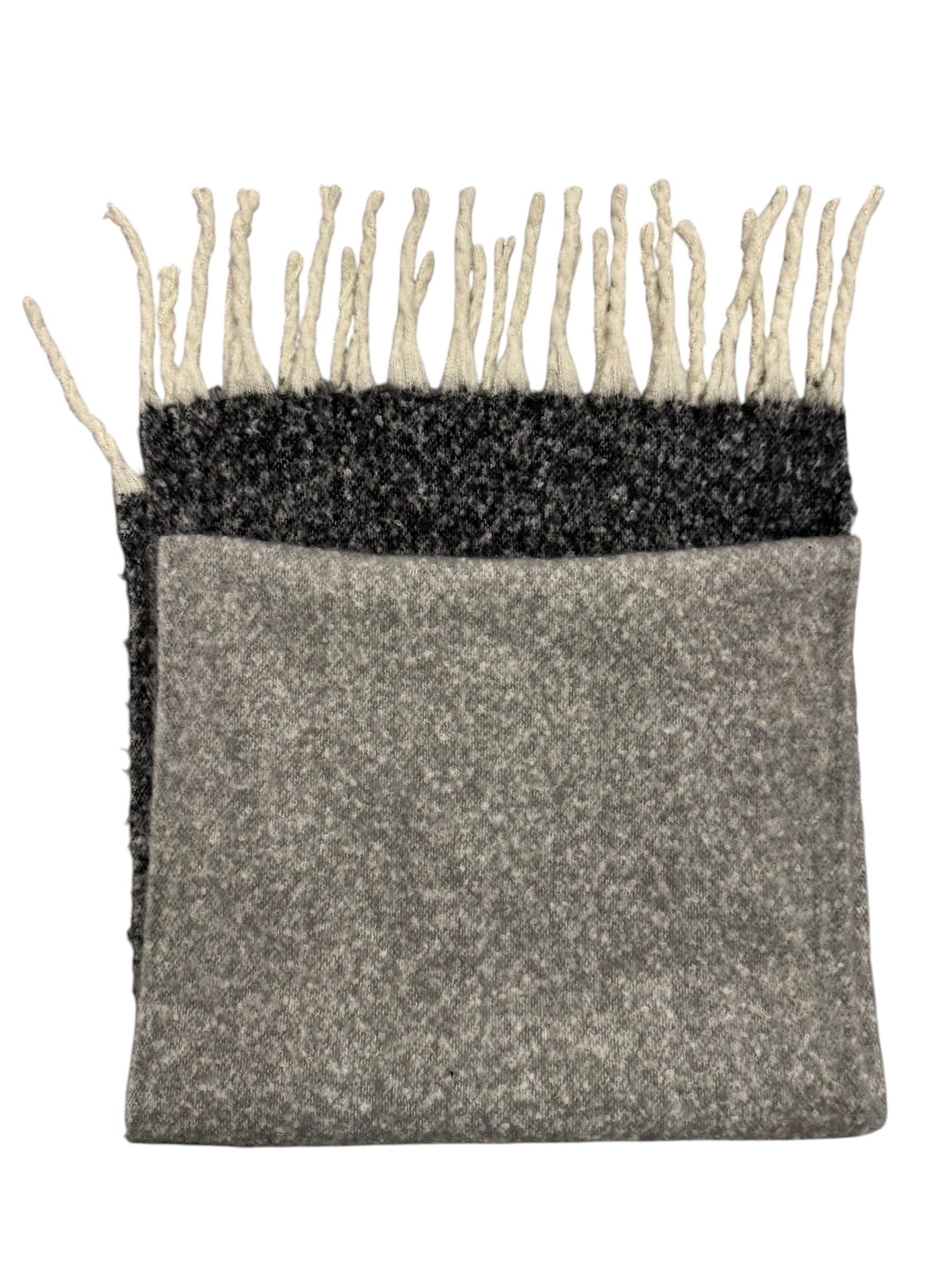 Grey Wool Heavy Scarf