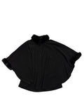 Black Cloak With Fur Collar & Sleeves