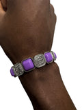 Purple and silver bracelet