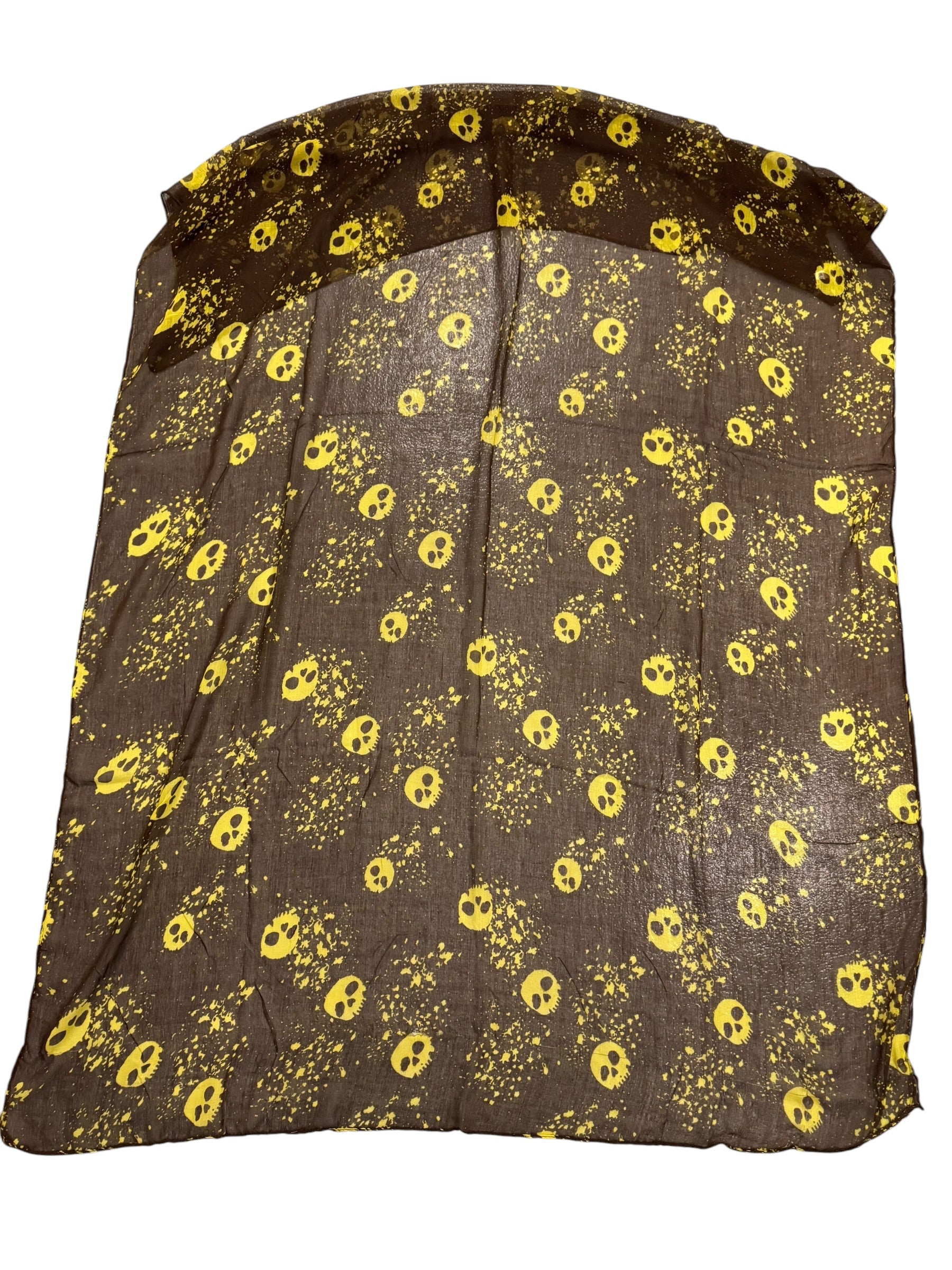 Toxic Skull Scarf Brown