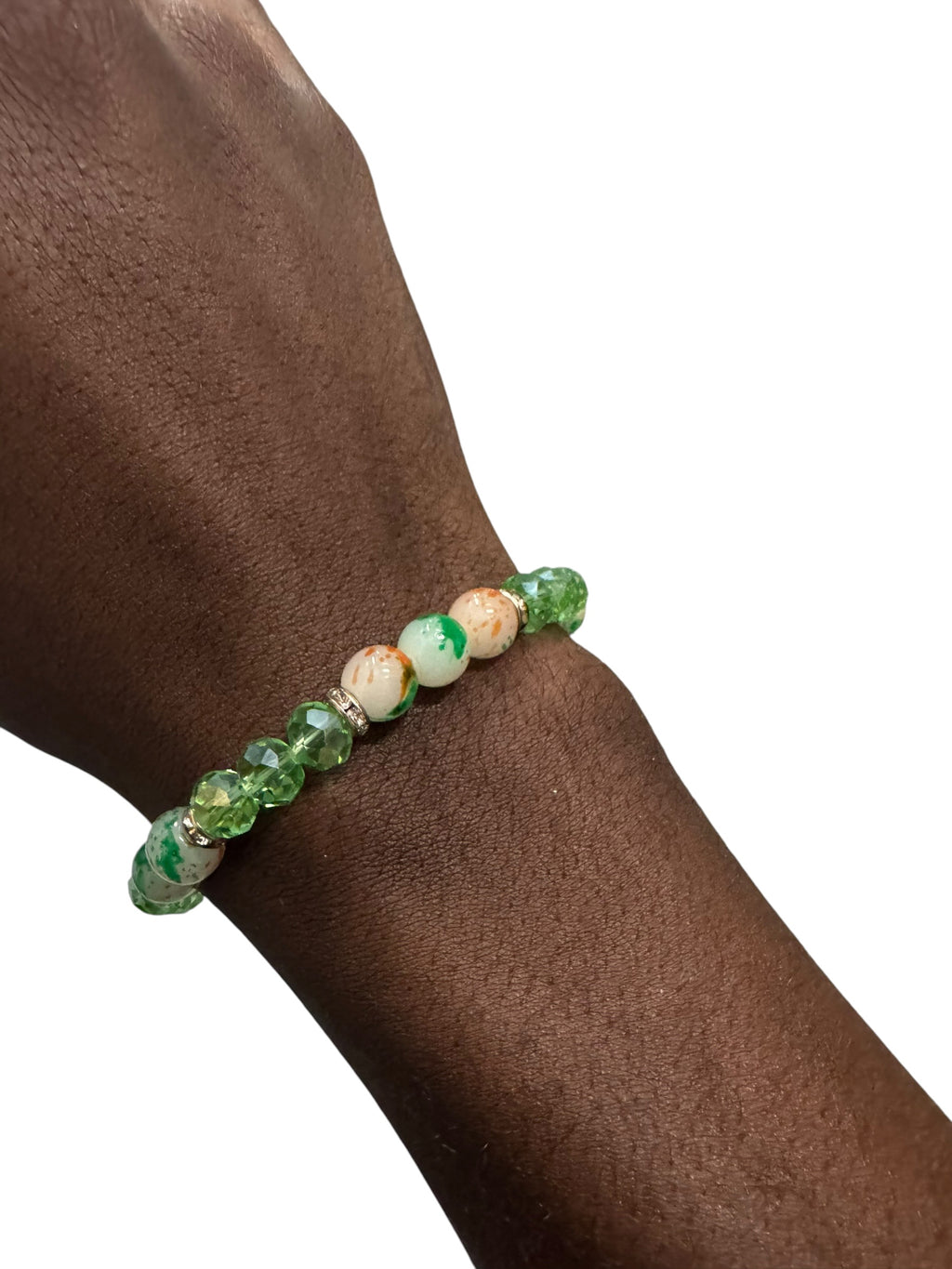 Green Orange cross bracelet
