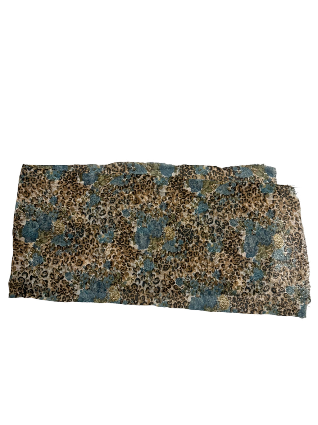 Cheetah Blue Flower Scarf