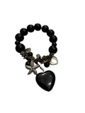 Black heart bracelet