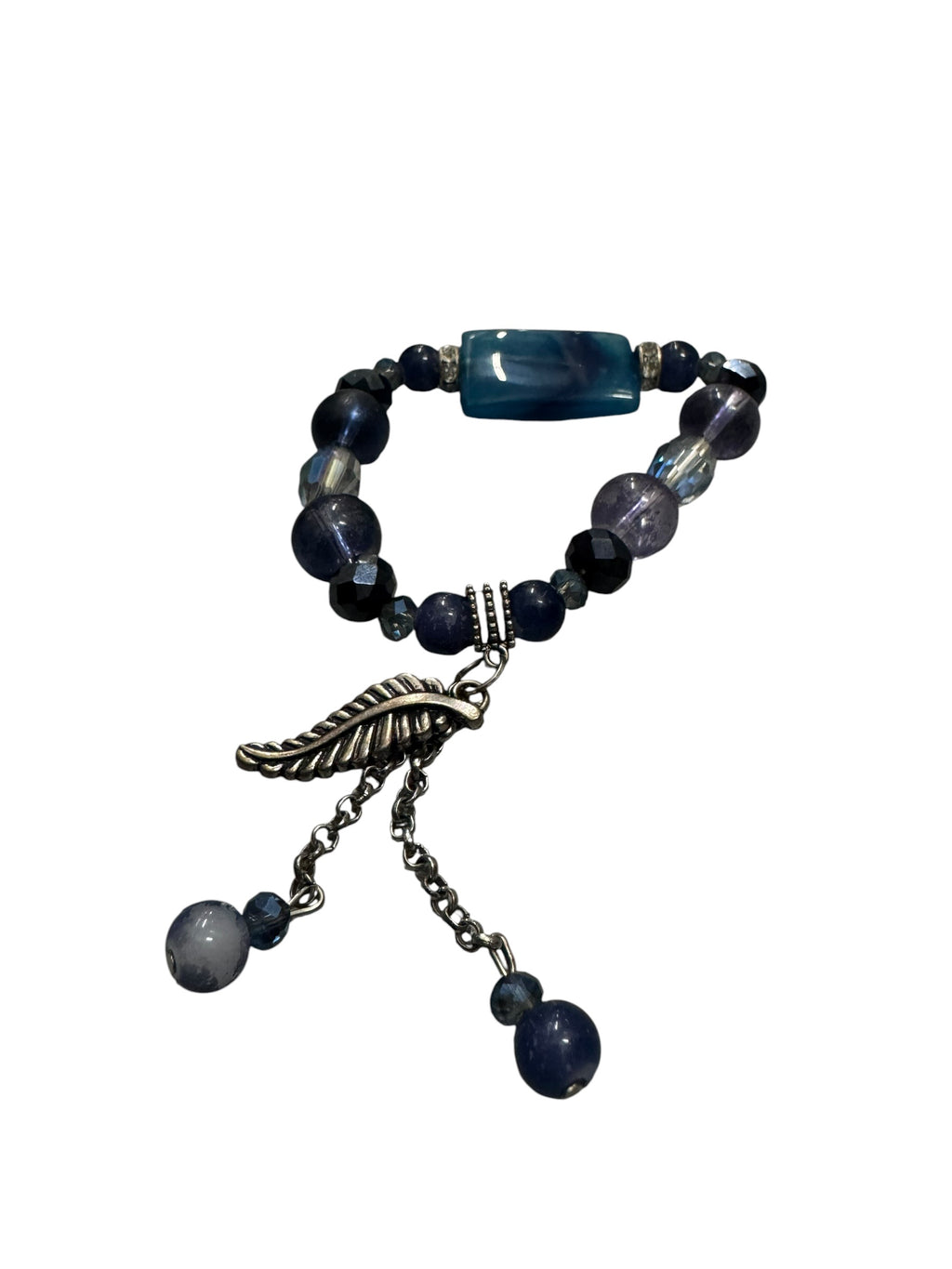 Blue Native feather bracelet