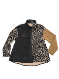 Half Leopard Baby Doll Shirt