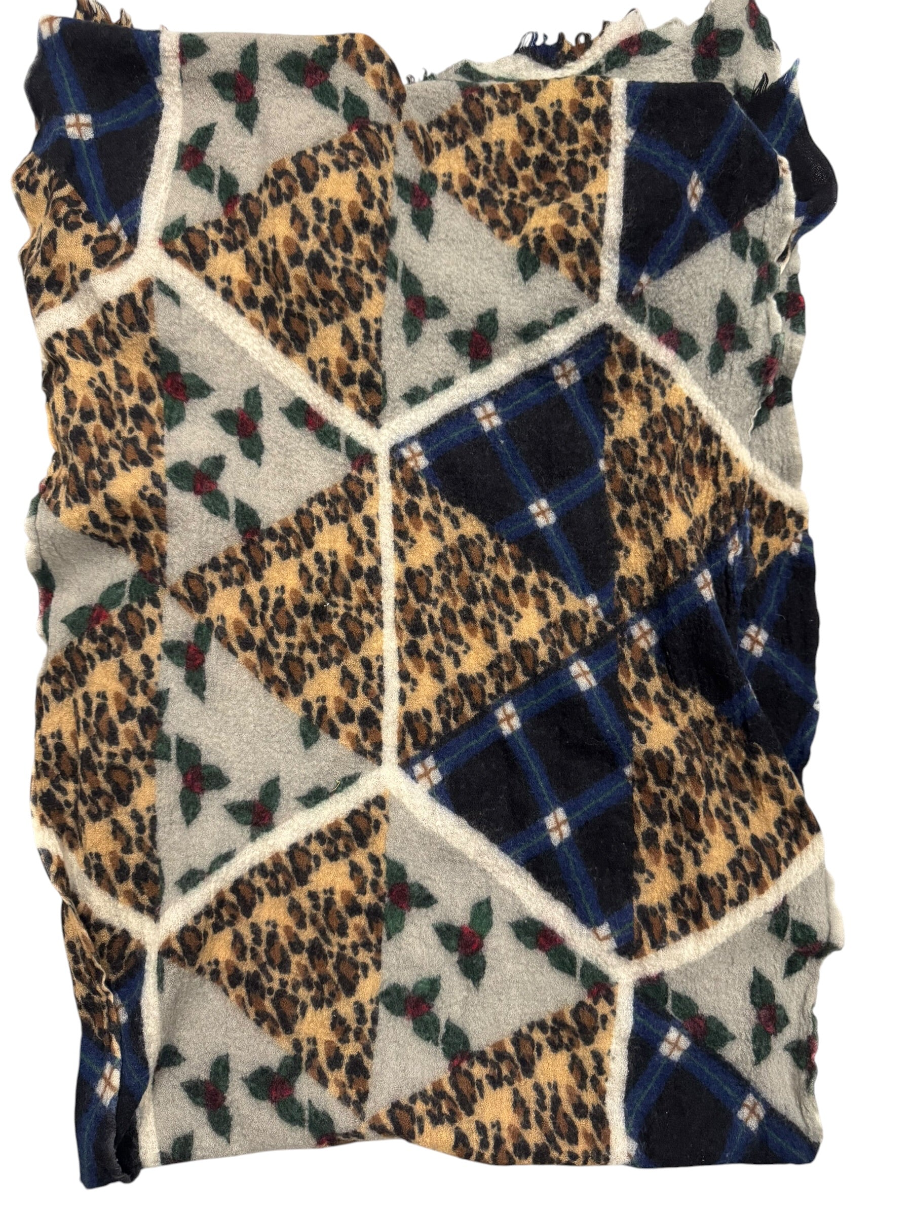 Blue Grey Cheetah Scarf