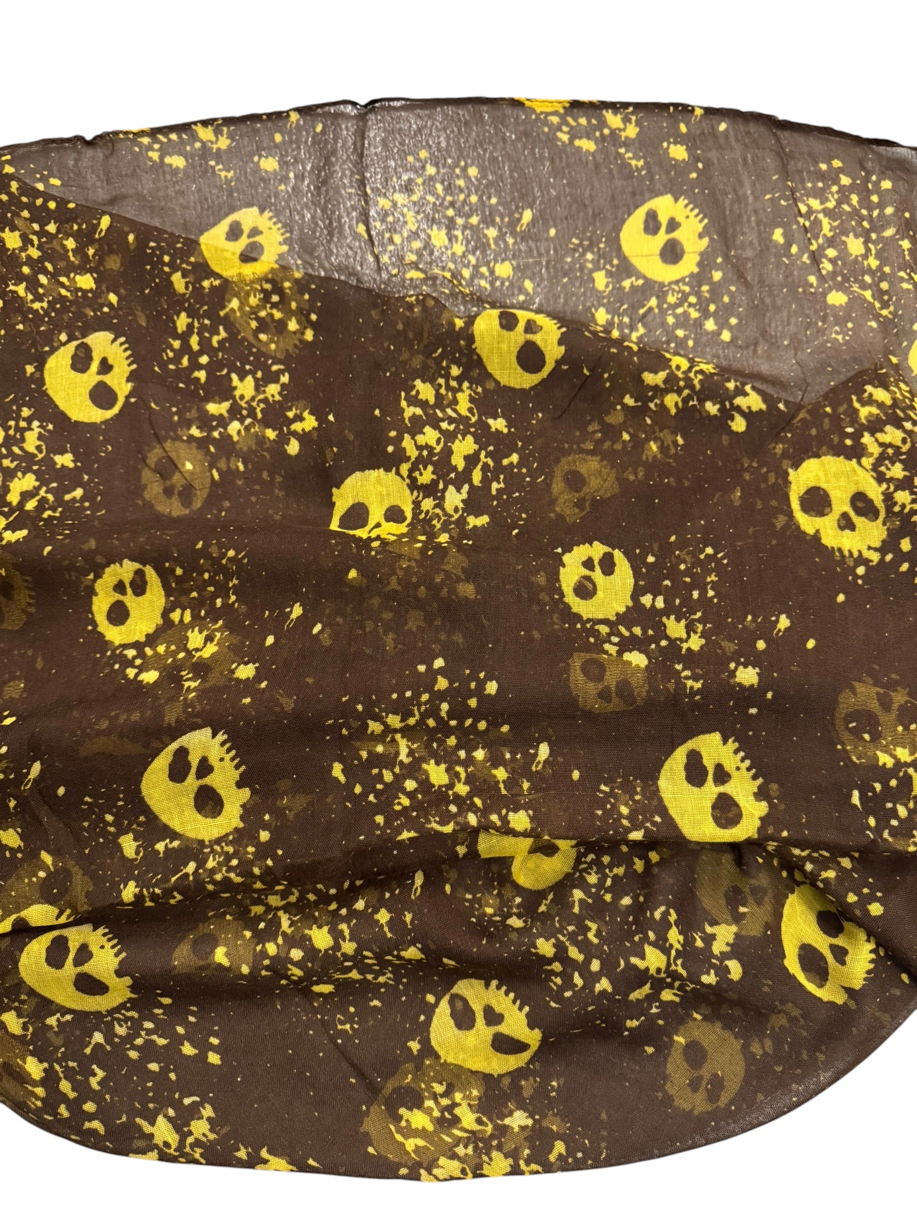 Toxic Skull Scarf Brown