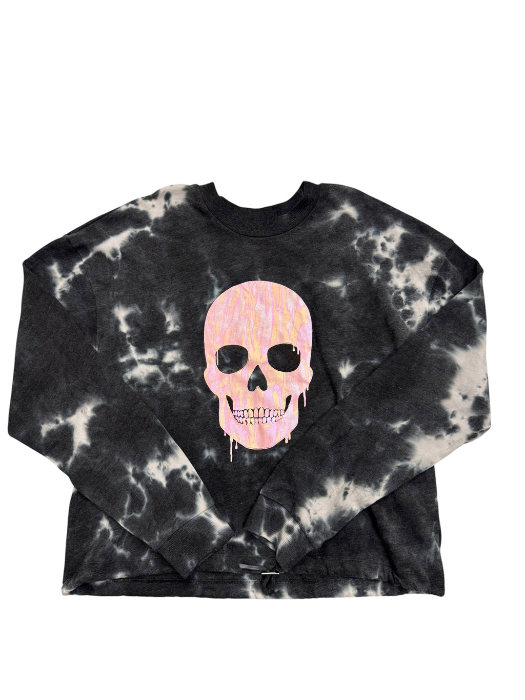 Pink Skull Tie Dye Long Sleeve