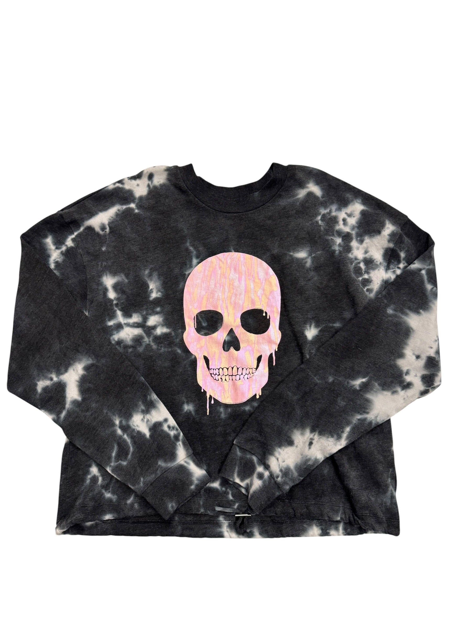 Pink Skull Tie Dye Long Sleeve