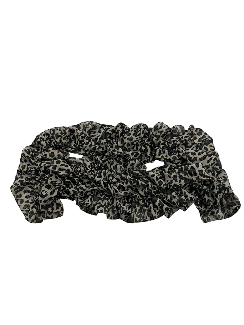 Black and grey Cheetah scarf round