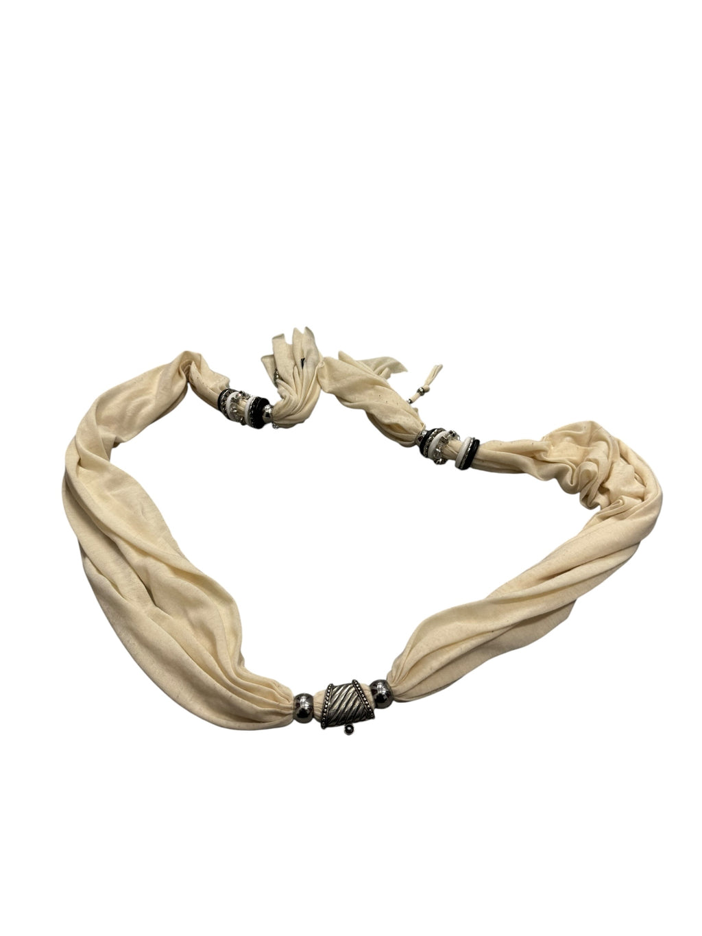 Beige Infinity Jewelry Scarf