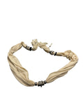 Beige Infinity Jewelry Scarf