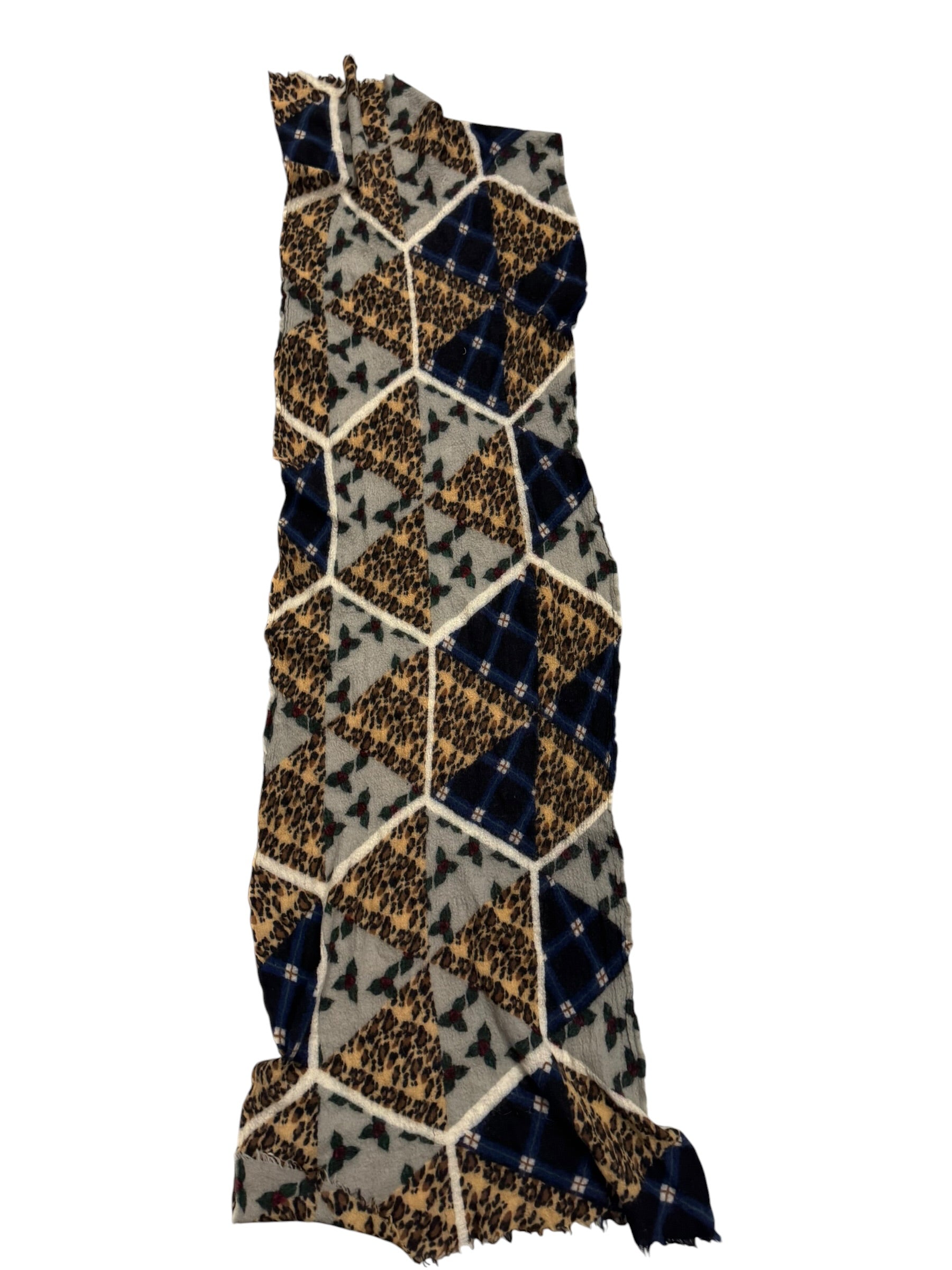 Blue Grey Cheetah Scarf