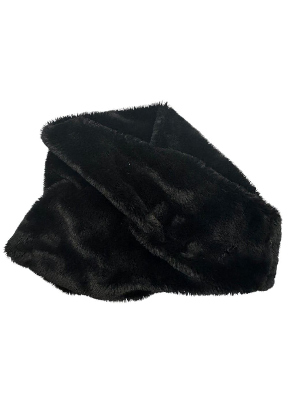 Black Fur Scarf Neck Warmer