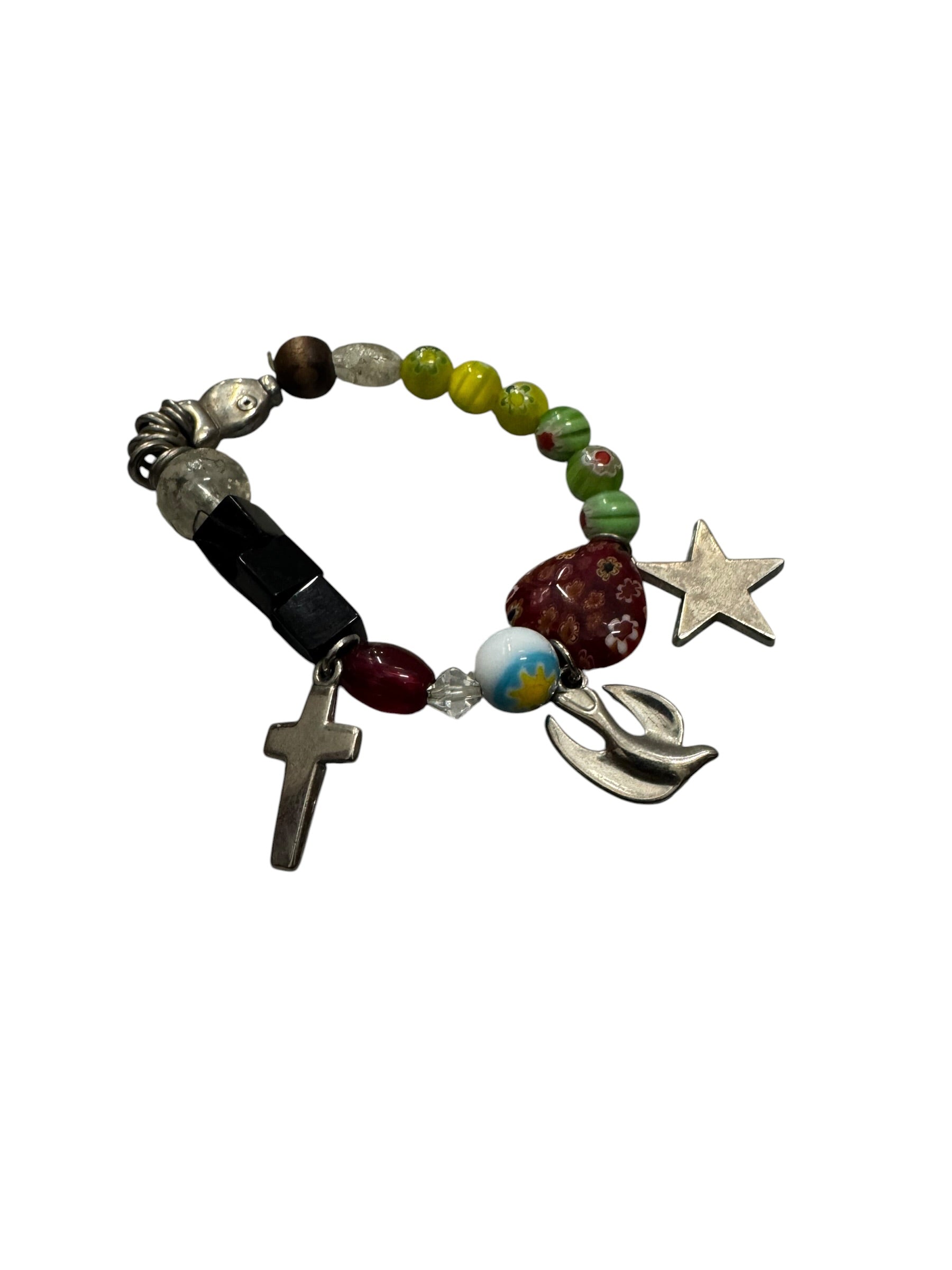 Star crossed multicolored bracelet