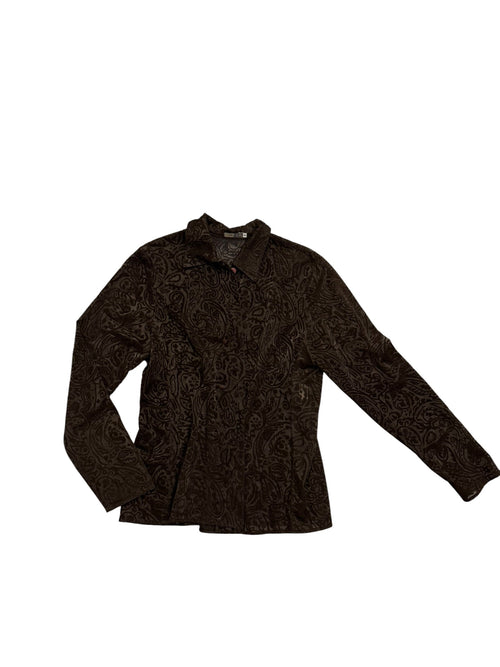 Audiovisual  Brown Long Sleeve Button up