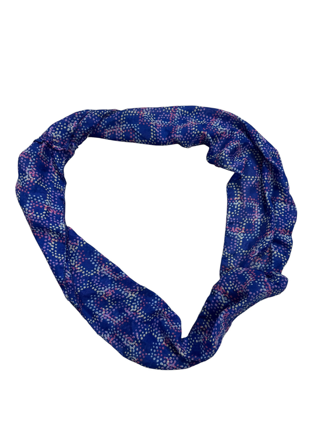 Blue & Pink Polkadot Scarf