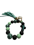 Mint cross bracelet keychain