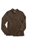 Audiovisual  Brown Long Sleeve Button up