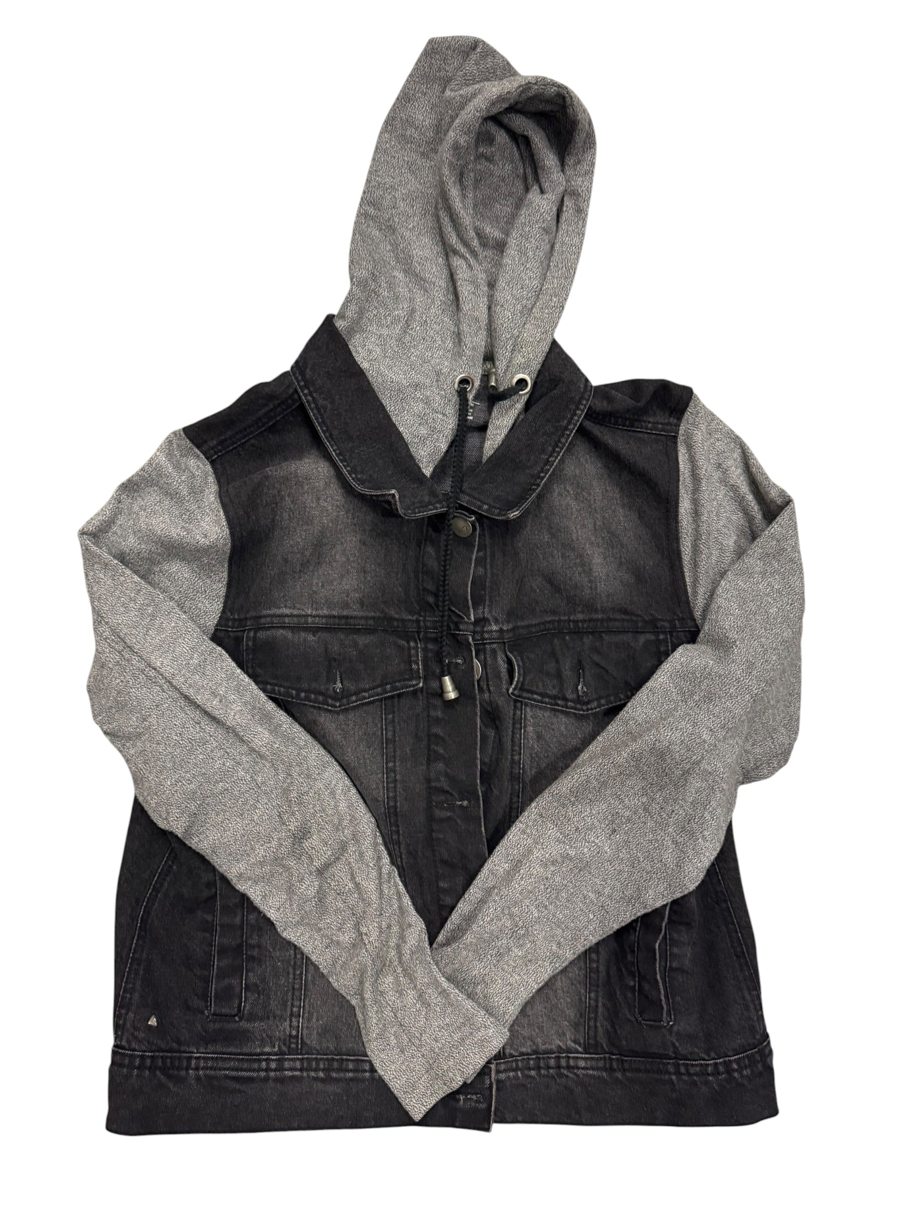 Grey & Black Hooded Jacket