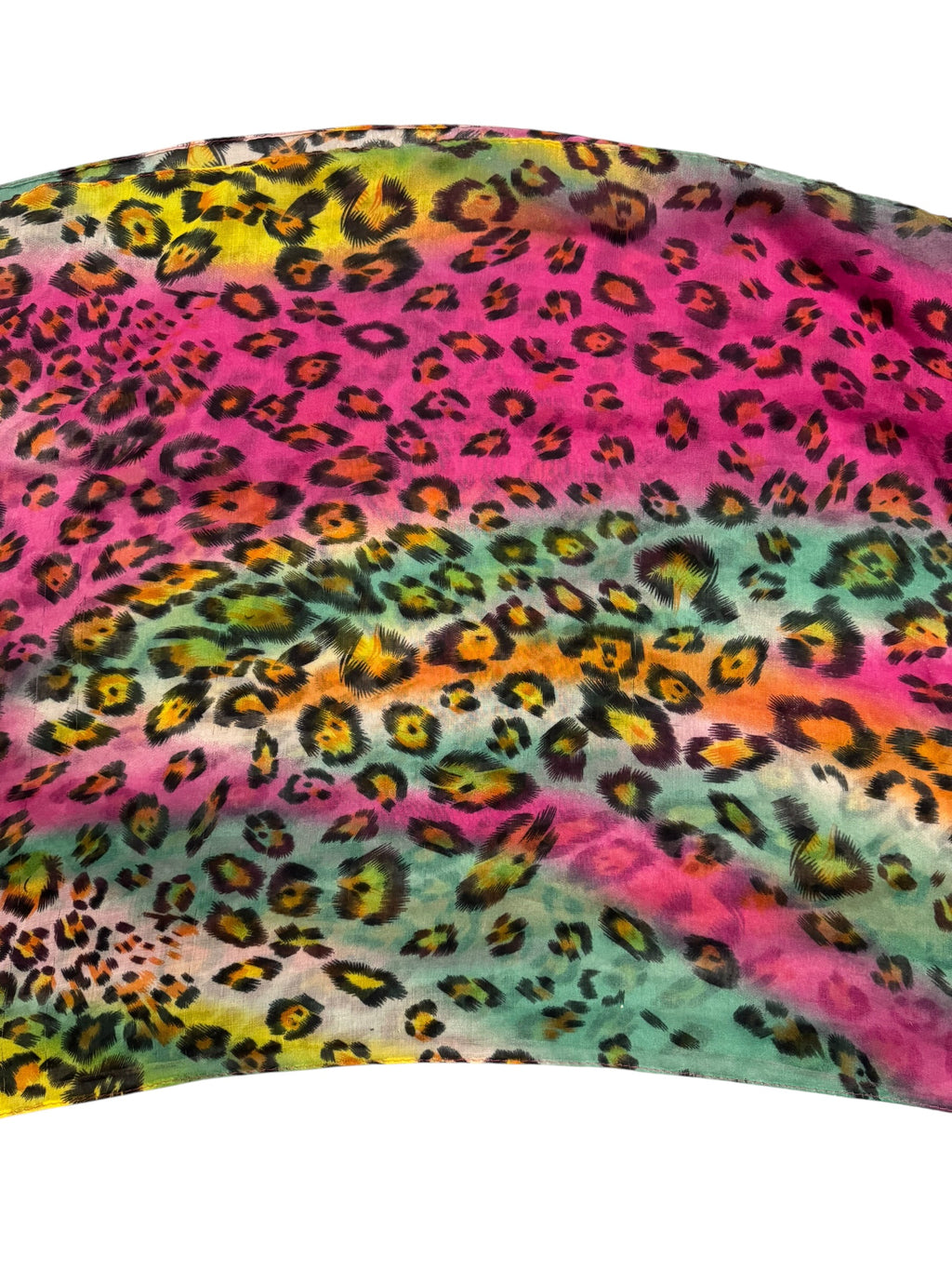 Pink Green Orange Cheetah scarf