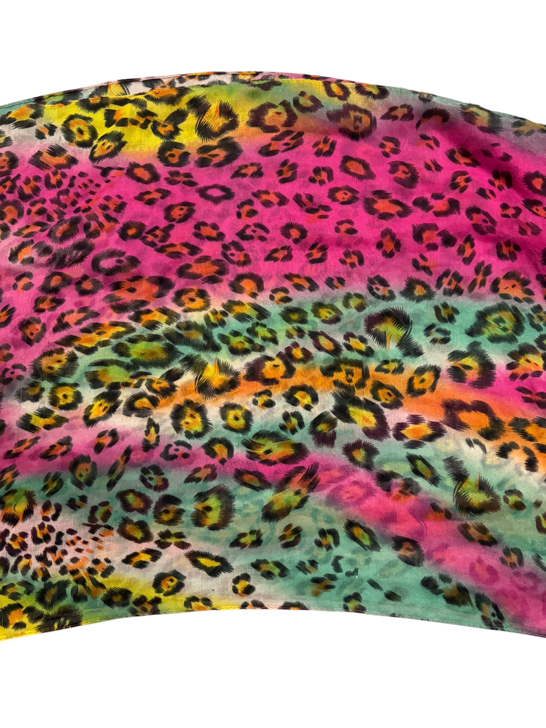 Pink Green Orange Cheetah scarf