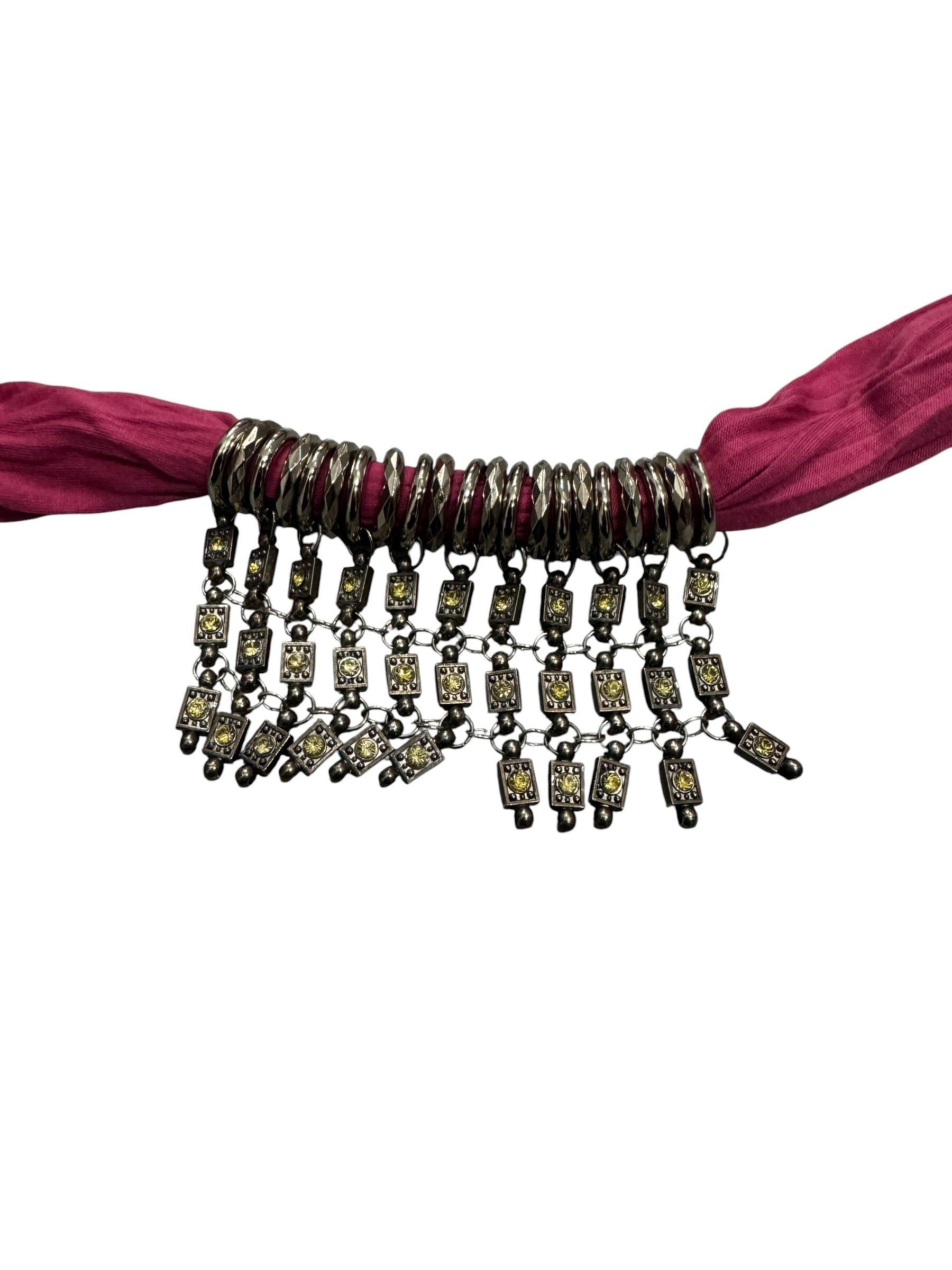 Pink Jeweled Scarf