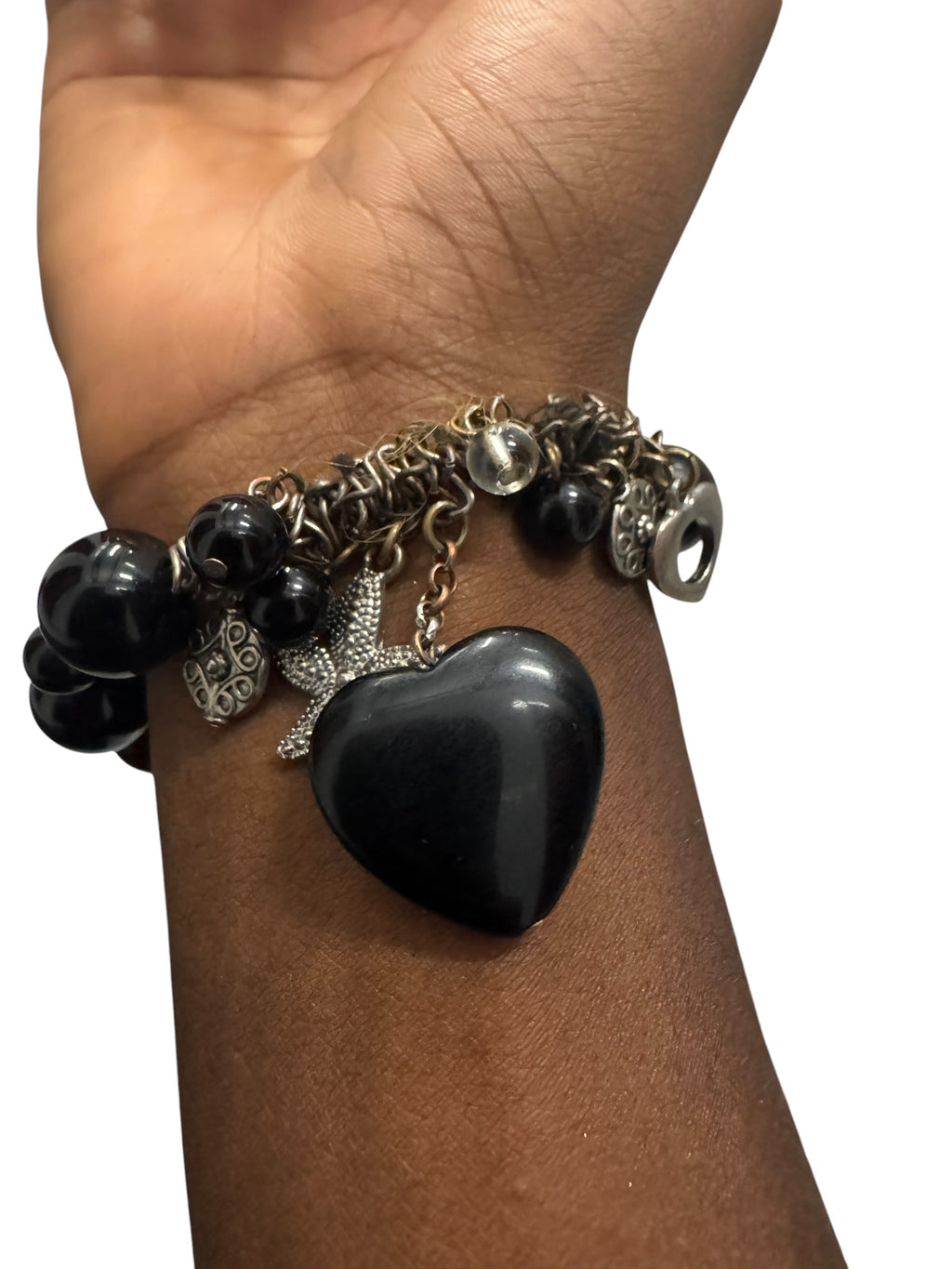Black heart bracelet