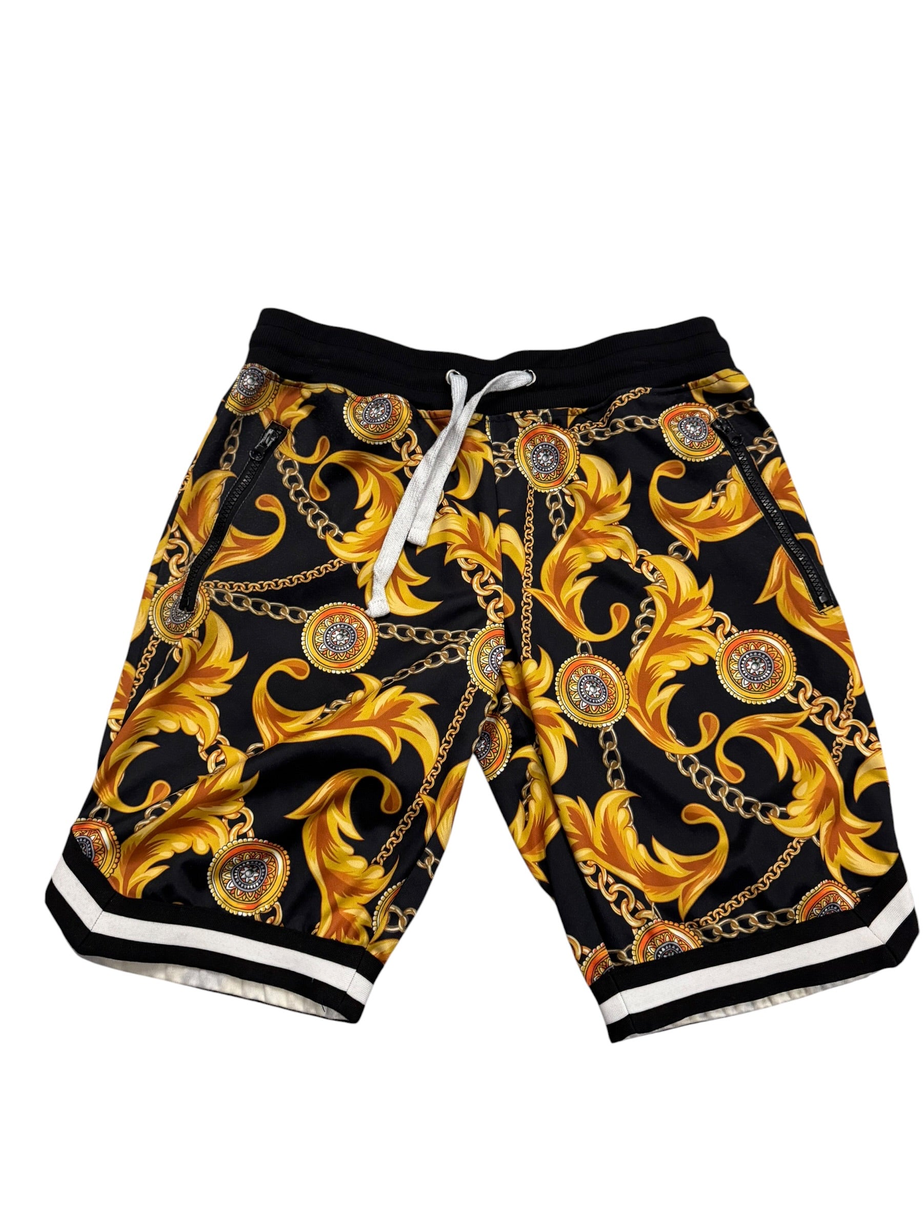 Slanted Gold Shorts