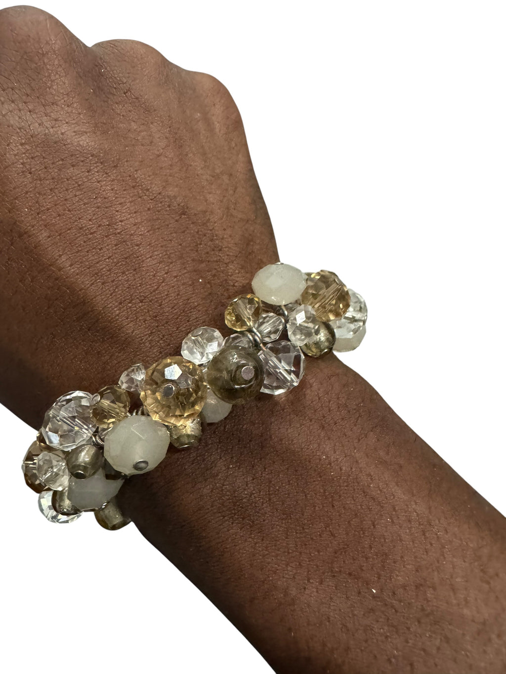 Champagne clear glass bracelet