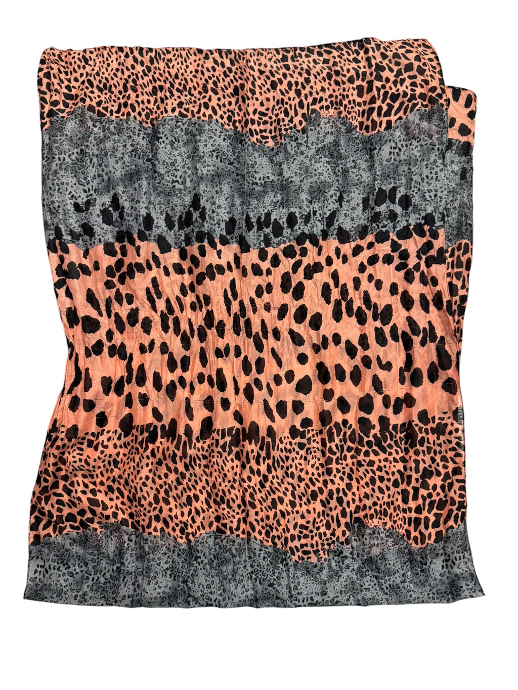 Peach and Blue Cheetah scarf