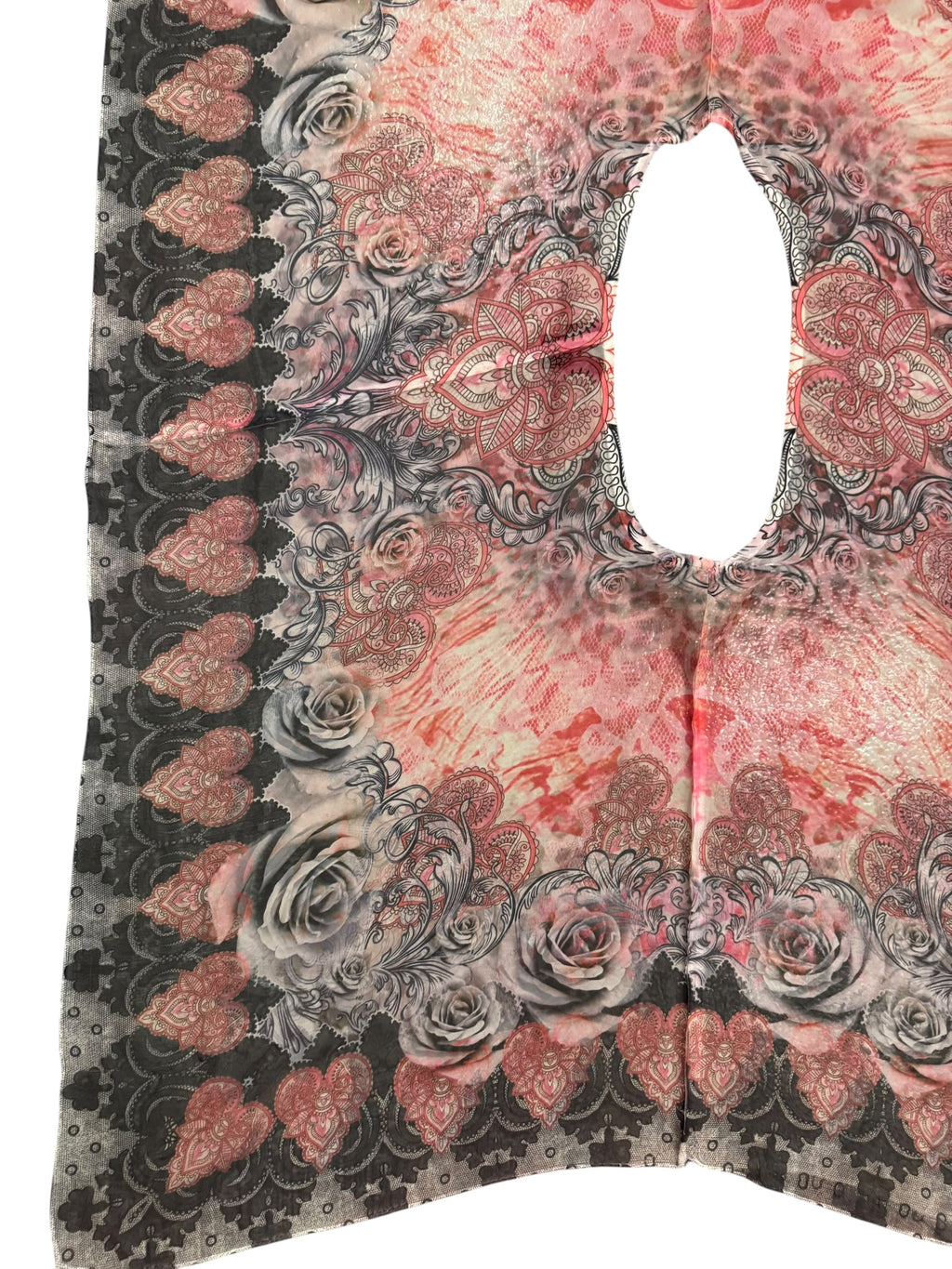 Black Pink Heart Poncho