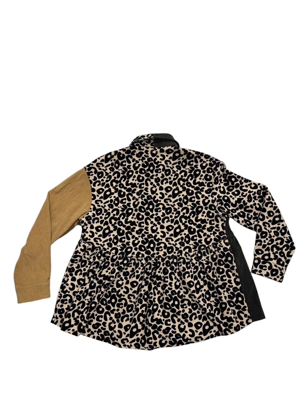 Half Leopard Baby Doll Shirt