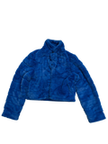 Blue Cisono Fur Crop Sweater
