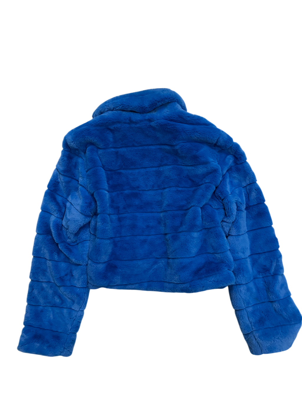 Blue Cisono Fur Crop Sweater