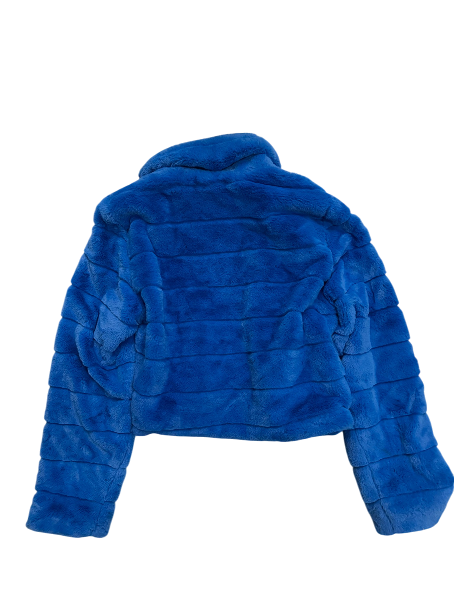 Blue Cisono Fur Crop Sweater