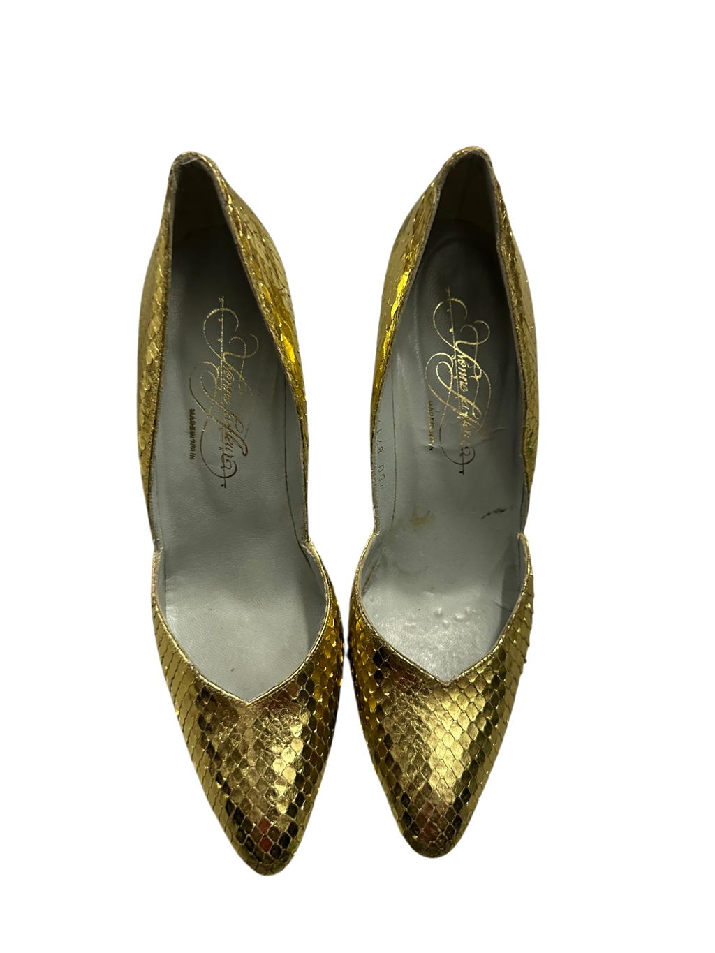Gold Fish Scale Heels