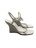 Charles David White Wedge Heels