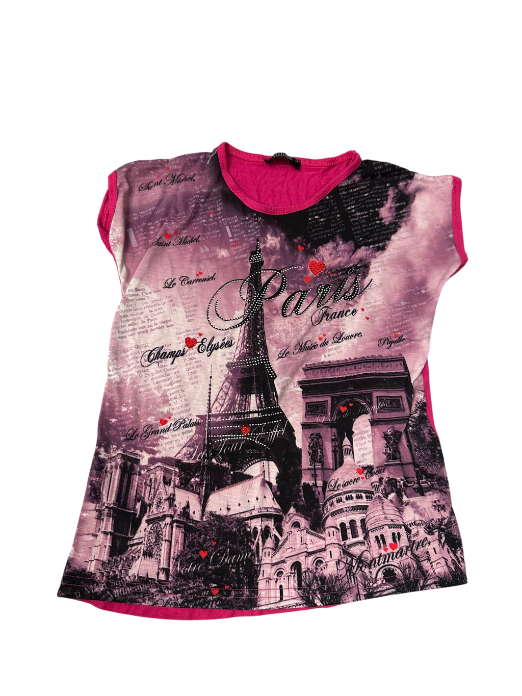 Paris France Pink Top