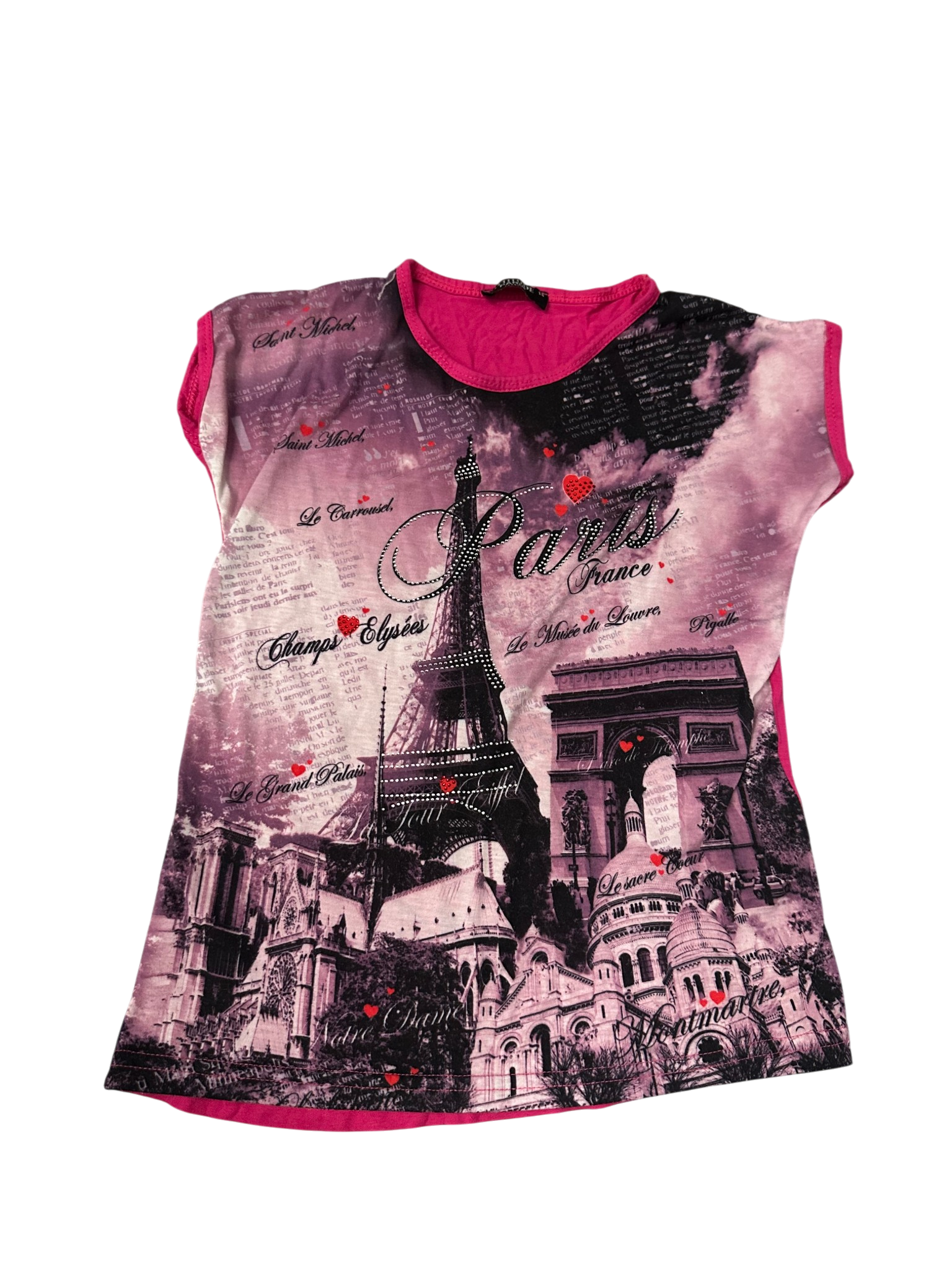 Paris France Pink Top