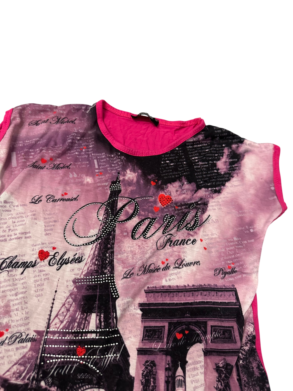 Paris France Pink Top