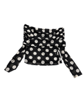 Holdover Polka Dot Foldover Long Sleeve